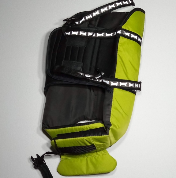 Outward Hounds Dog Green Black Lifejacket Sz Medium - Picture 5 of 9